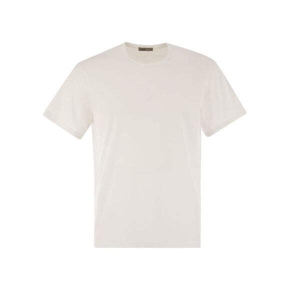 Herno Men Resort T-Shirt In Cotton And Light Stretch Nylon